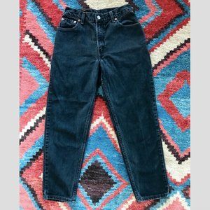 Levi's 550 Relaxed Tapered Black Jeans Size 6 Short